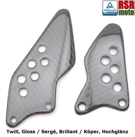 Kawasaki ZX10R ZX10-R 04-05 100% Carbon Fersenschutz Heel Plates Repose pieds 4