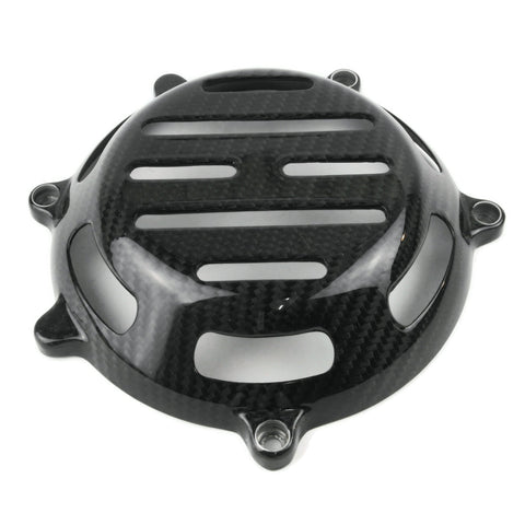 Ducati 100%  Carbon Trocken Kupplungsdeckel Offen Köper Koper Glänzend